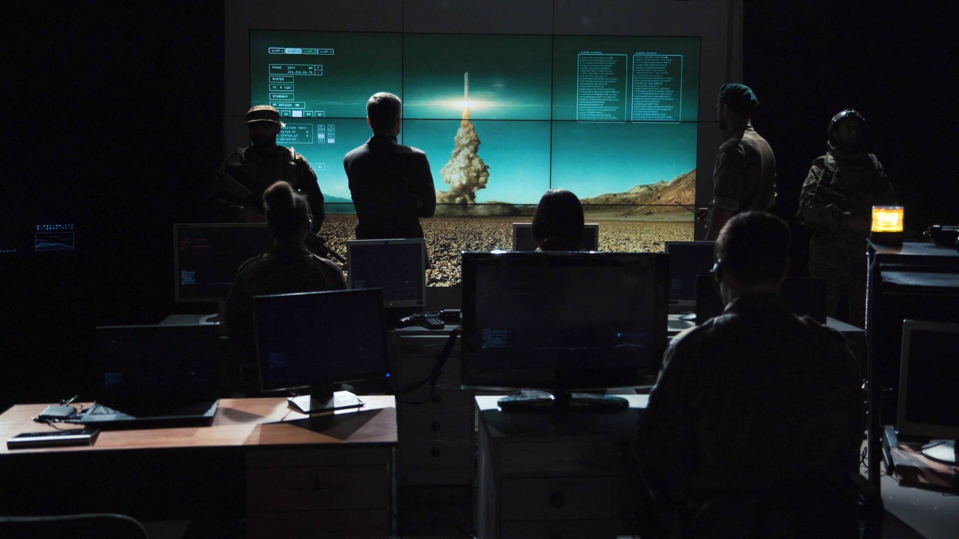 Military watching order execution to launch missile
